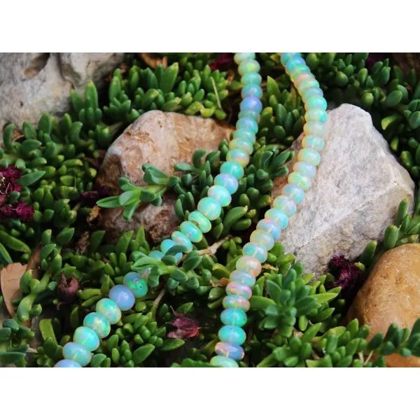 Opal bead outlet necklace